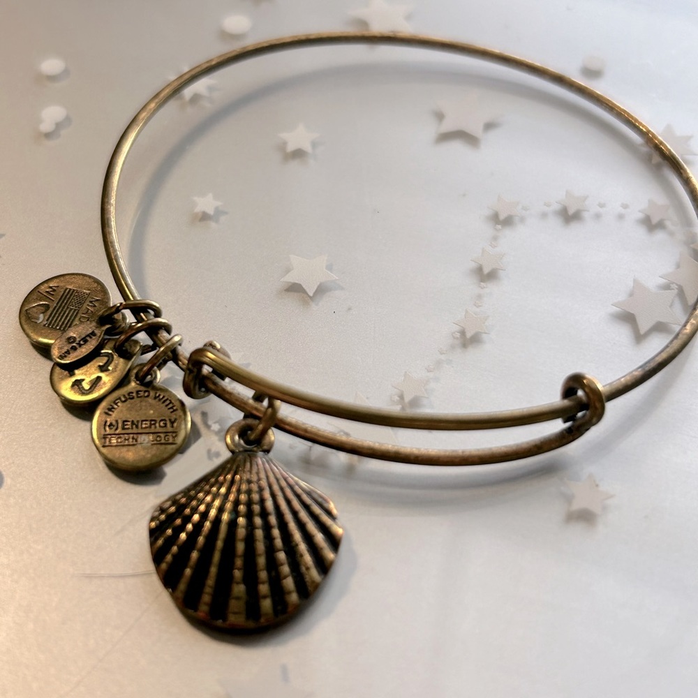 Alex and Ani gold seashell bracelet